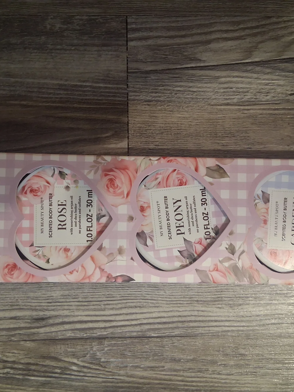 Rose & Peony Scented Body Butter Gift Set - Pink Floral